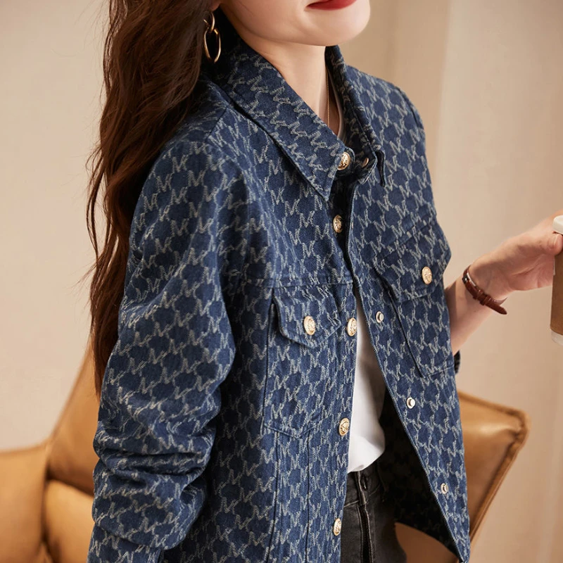 Winter Clothing On Sale Women'S - 용수철 가을 그래픽 여성 청바지 코트,