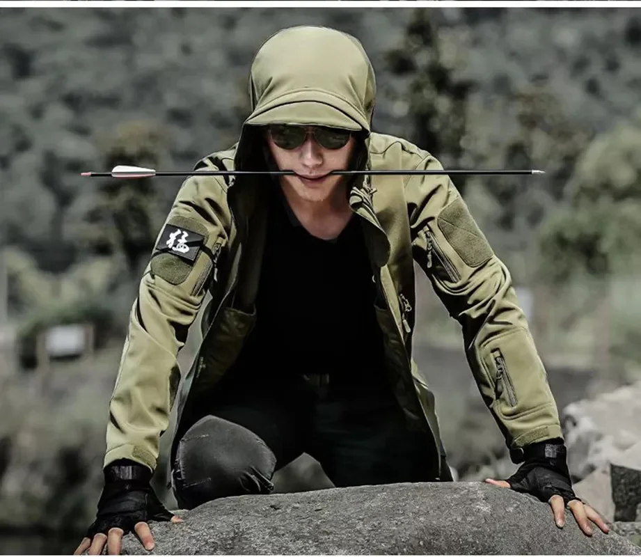 Windproof Jacket Softshell - 5XL 12가지 색상 아웃도어 팬 윈드브레이커