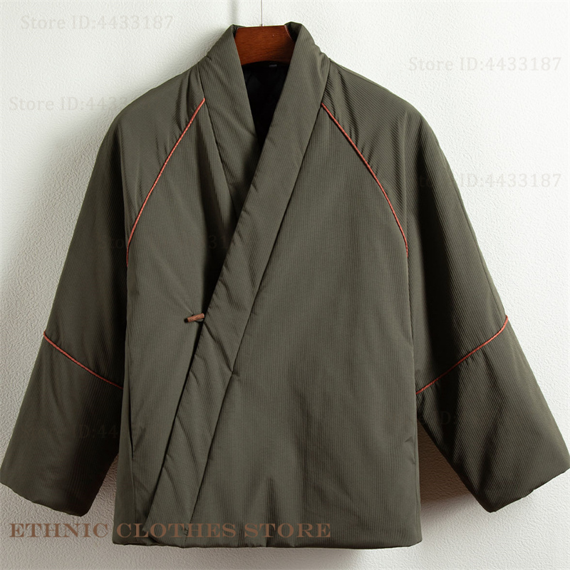 Traditional Winter Japanese Clothing - 대형 사이즈 3XL 4XL 남성용 면