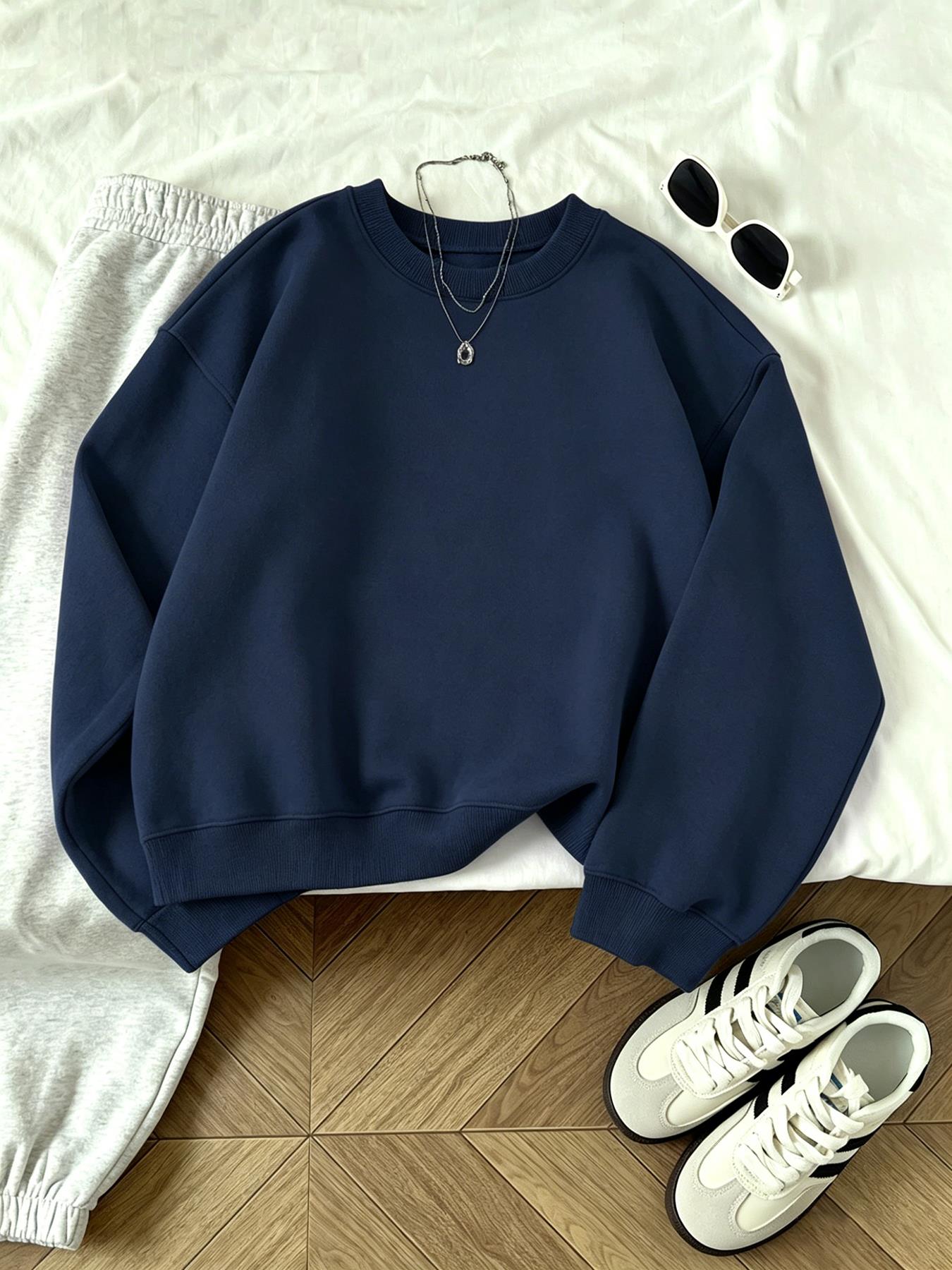 클리어런스 세일 중 여성용 캐주얼 O넥 스웨트셔츠 신상 - Winter Clothing On Sale Women'S 리뷰 및 가격