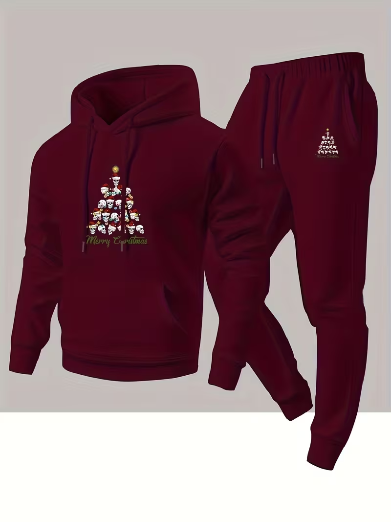 남성 가을 겨울 크리스마스 패션 투피스 후드 스포츠 팬 - Winter Clothing Outdoor 리뷰 및 가격