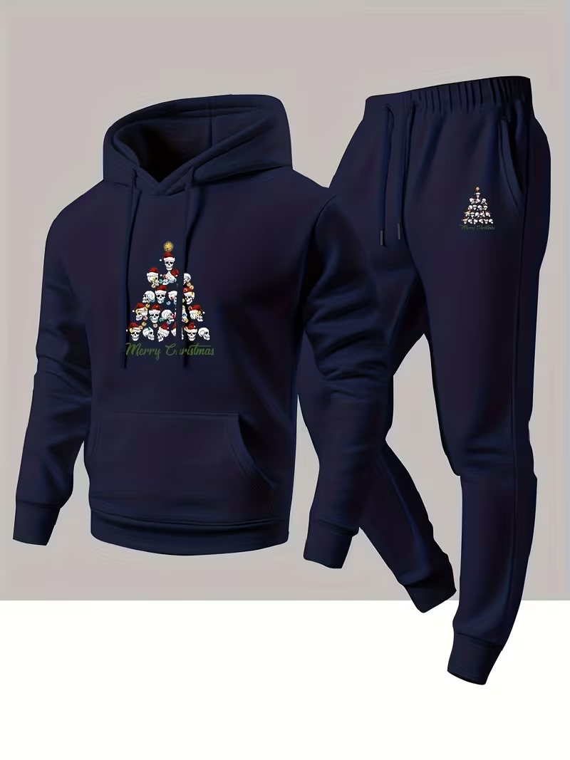 남성 가을 겨울 크리스마스 패션 투피스 후드 스포츠 팬 - Winter Clothing Outdoor 리뷰 및 가격