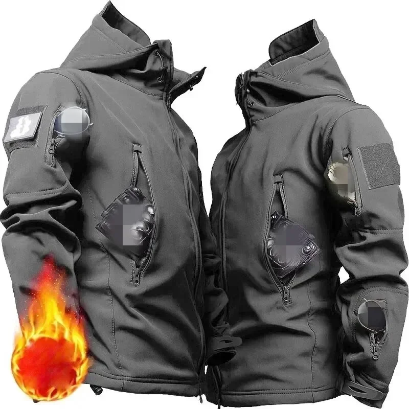 새로운 하이킹 재킷 가을 남성 위장 양털 재킷 전술 의 - Windproof Jacket Softshell 리뷰 및 가격