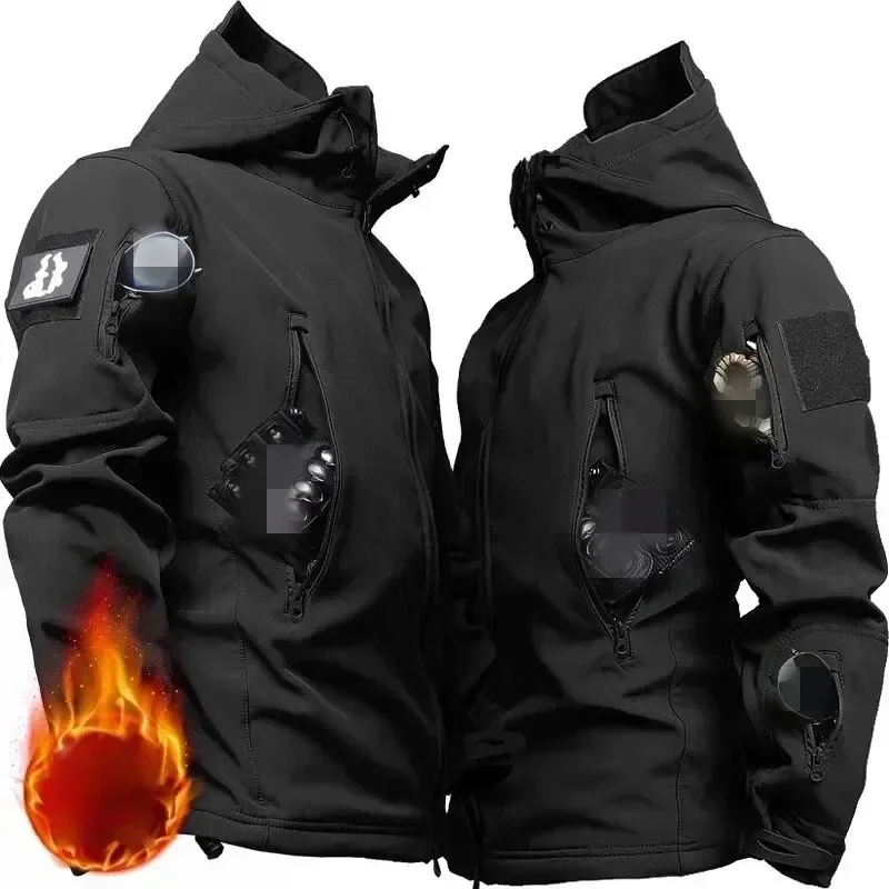 새로운 하이킹 재킷 가을 남성 위장 양털 재킷 전술 의 - Windproof Jacket Softshell 리뷰 및 가격