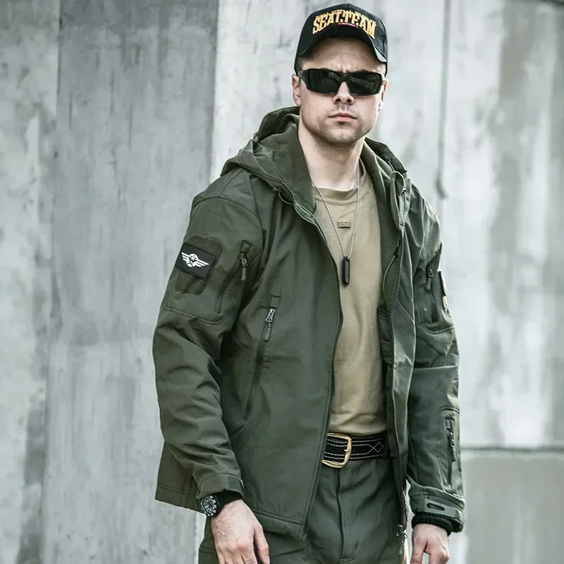 새로운 하이킹 재킷 가을 남성 위장 양털 재킷 전술 의 - Windproof Jacket Softshell 리뷰 및 가격