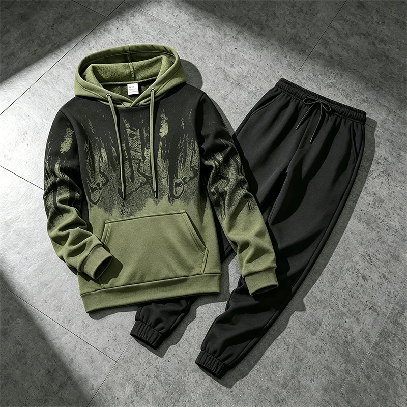 가을 겨울 남성용 후드티 트레이닝복 캐주얼 잉크 스플래 - Winter Clothing Outdoor 리뷰 및 가격