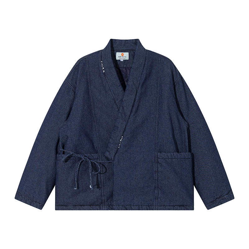 겨울 일본 스타일 블루 기모노 재킷 스트리트웨어 남성  - Traditional Winter Japanese Clothing 리뷰 및 가격