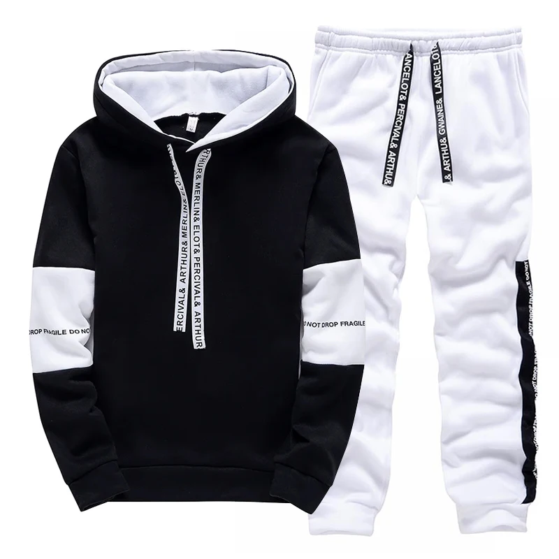 남성용 트랙수트 캐주얼 후드 스웨트셔츠 야외 스포츠 조 - Winter Clothing Outdoor 리뷰 및 가격