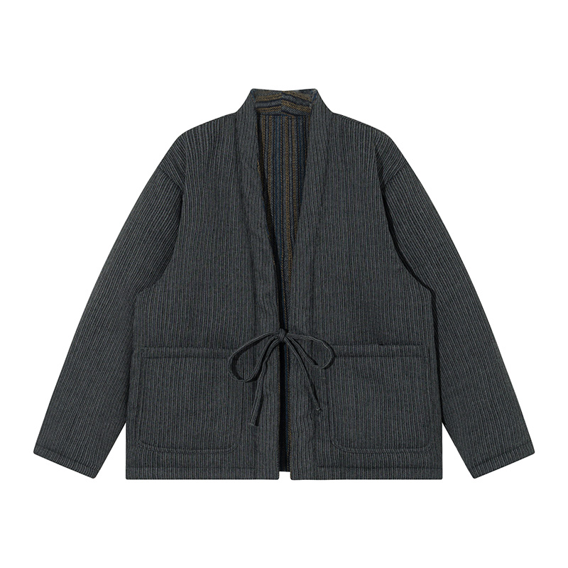 일본식 줄무늬 기모노 재킷 가을 겨울 코트 스트리트웨어 - Traditional Winter Japanese Clothing 리뷰 및 가격