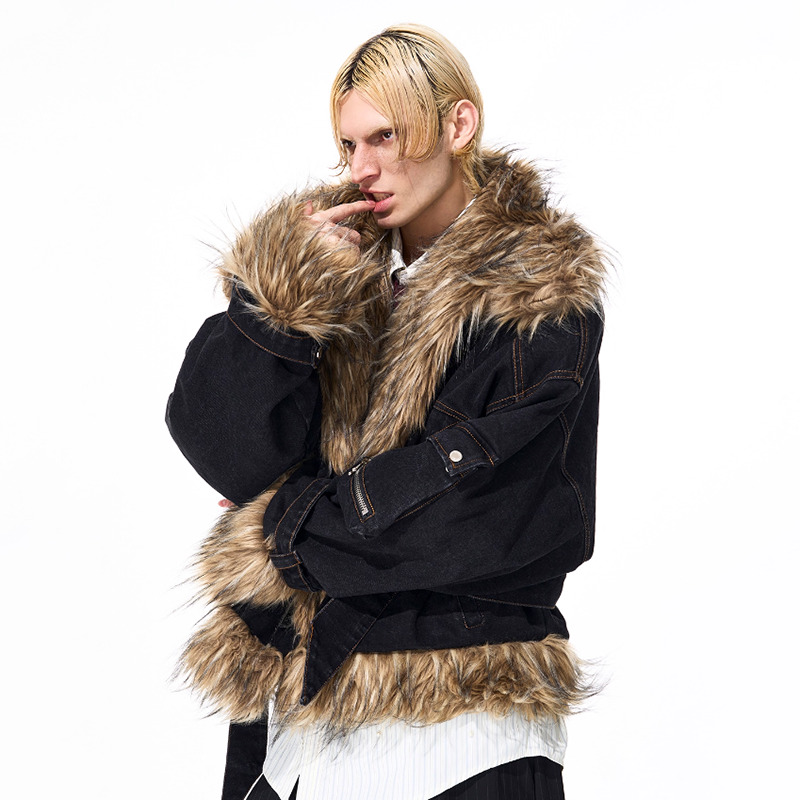 루젠 패션 개성있는 인조 모피 스플라이싱 디자인 두꺼운 - Winter Clothing Clearance 리뷰 및 가격