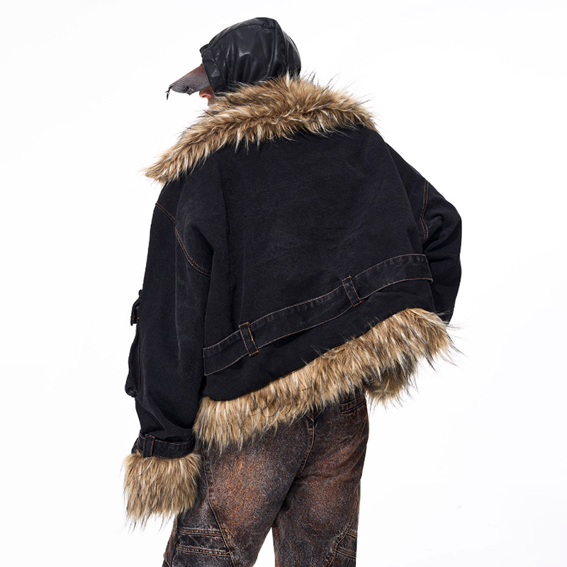 루젠 패션 개성있는 인조 모피 스플라이싱 디자인 두꺼운 - Winter Clothing Clearance 리뷰 및 가격