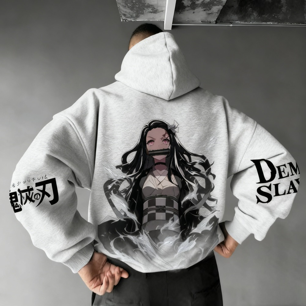 악마 슬레이어 남성용 후드티 스웨트셔츠 카마도 네즈코  - Winter Clothing Anime 리뷰 및 가격