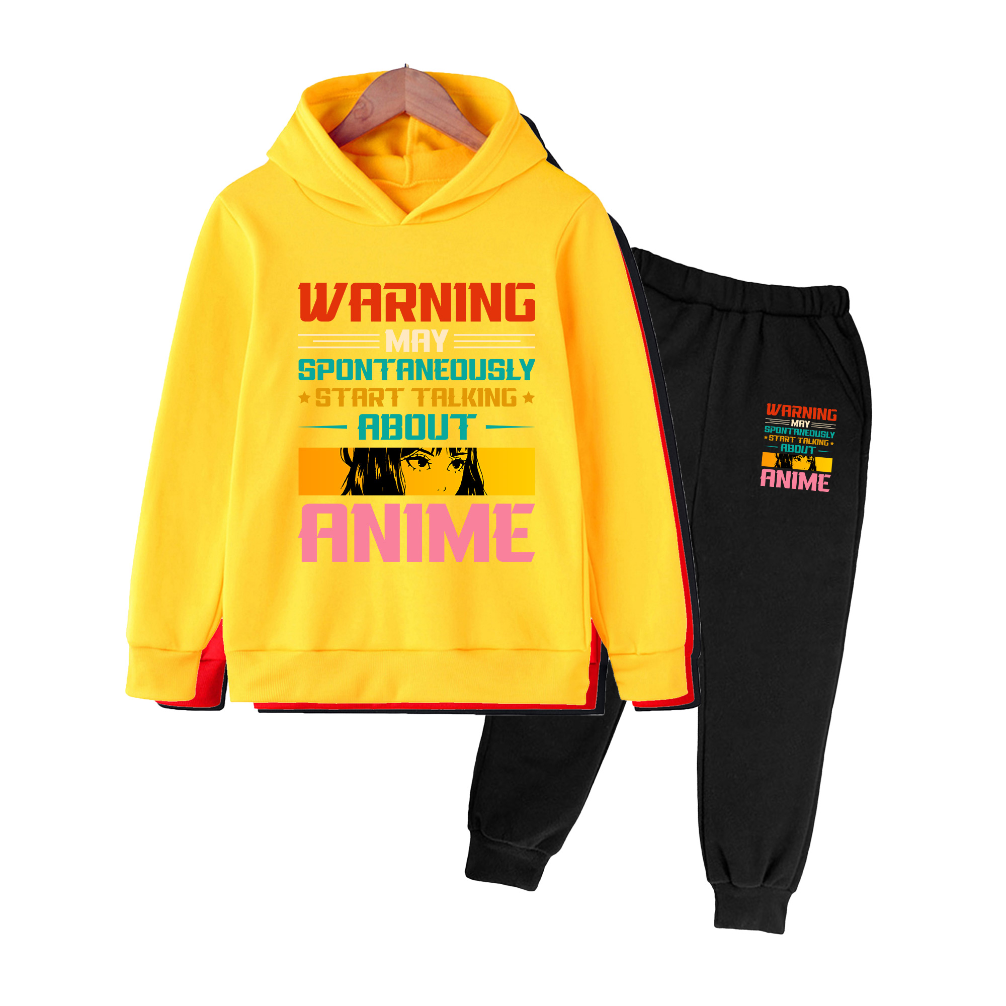 키즈 애니메이션 프린트 후디와 스웨트팬츠 세트, 남녀공 - Winter Clothing Activity 리뷰 및 가격