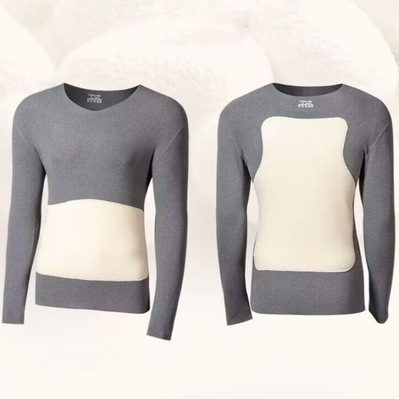 남성용 따뜻한 플리스 안감 티셔츠, 두꺼운 V넥, 단색 - Winter Sun Clothing 리뷰 및 가격