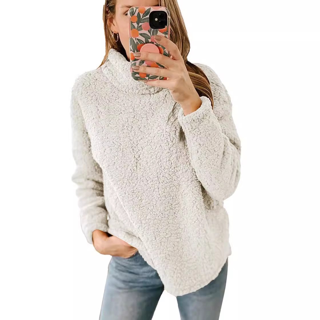 여성용 겨울 터틀넥 오버사이즈 두꺼운 솔리드 컬러 힙  - Winter Clothing On Sale Women'S 리뷰 및 가격