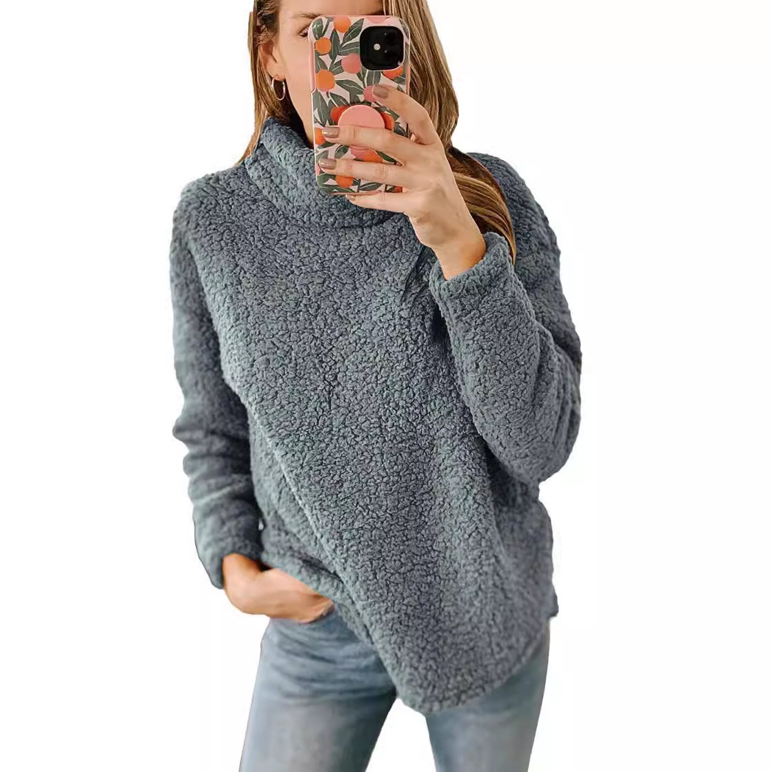 여성용 겨울 터틀넥 오버사이즈 두꺼운 솔리드 컬러 힙  - Winter Clothing On Sale Women'S 리뷰 및 가격