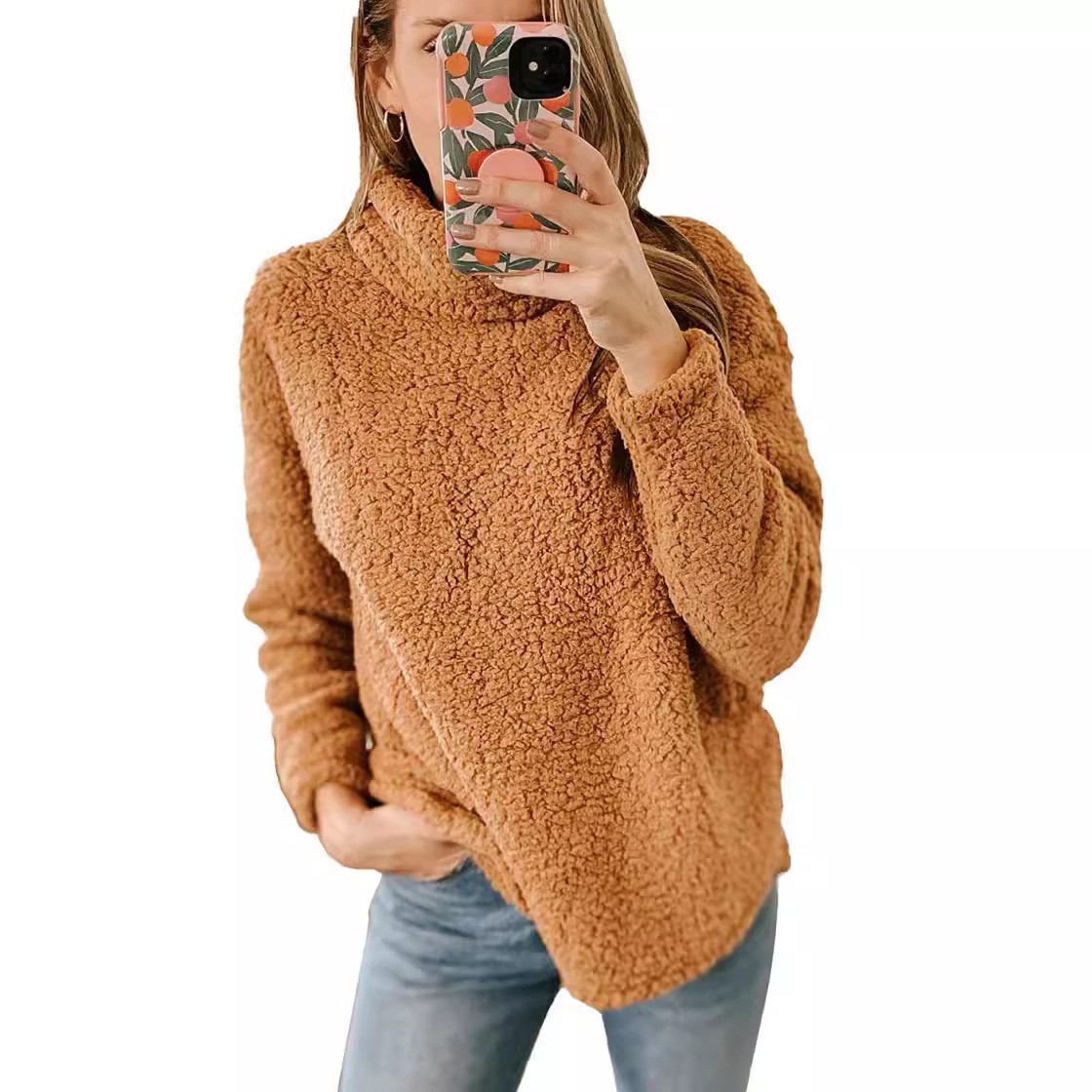 여성용 겨울 터틀넥 오버사이즈 두꺼운 솔리드 컬러 힙  - Winter Clothing On Sale Women'S 리뷰 및 가격