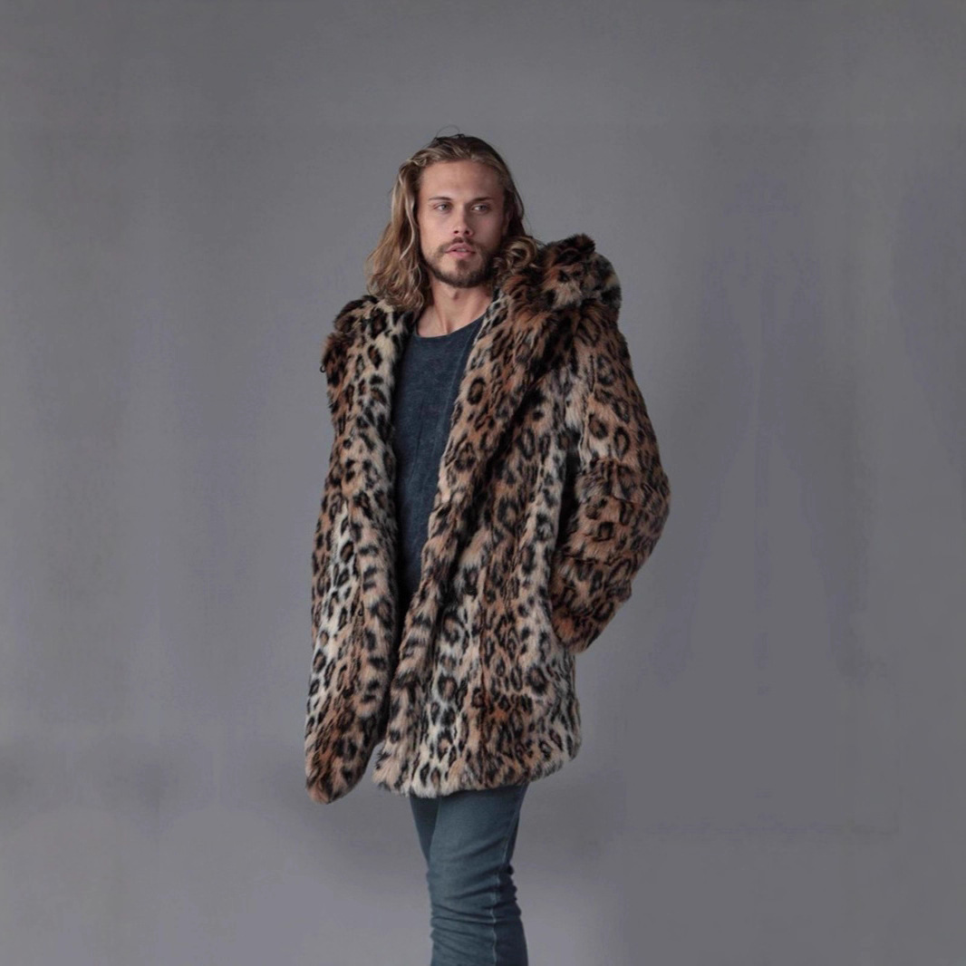남성 인조 모피 재킷 겨울 코트 두꺼운 후드 레오파드  - Winter Clothing Clearance 리뷰 및 가격