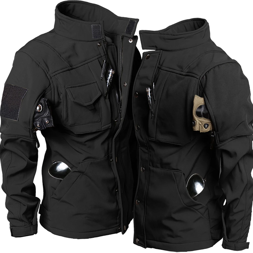 남성용 전술 세트 겨울 상어 피부 소프트 쉘 방풍 방수 - Windproof Jacket Softshell 리뷰 및 가격