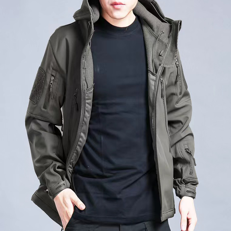 남성용 가을 겨울 소프트쉘 플리스 재킷 남성 후드 방풍 - Windproof Jacket Softshell 리뷰 및 가격