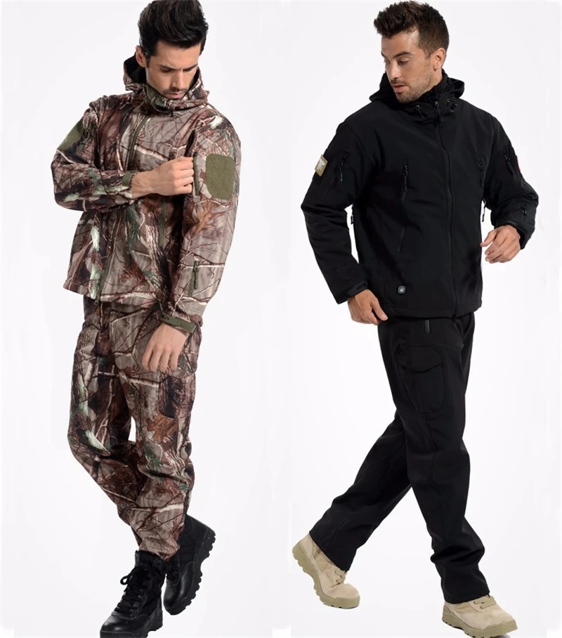 상어 피부 소프트 쉘 전술 재킷 바지 정장 남자 방수  - Windproof Jacket Softshell 리뷰 및 가격
