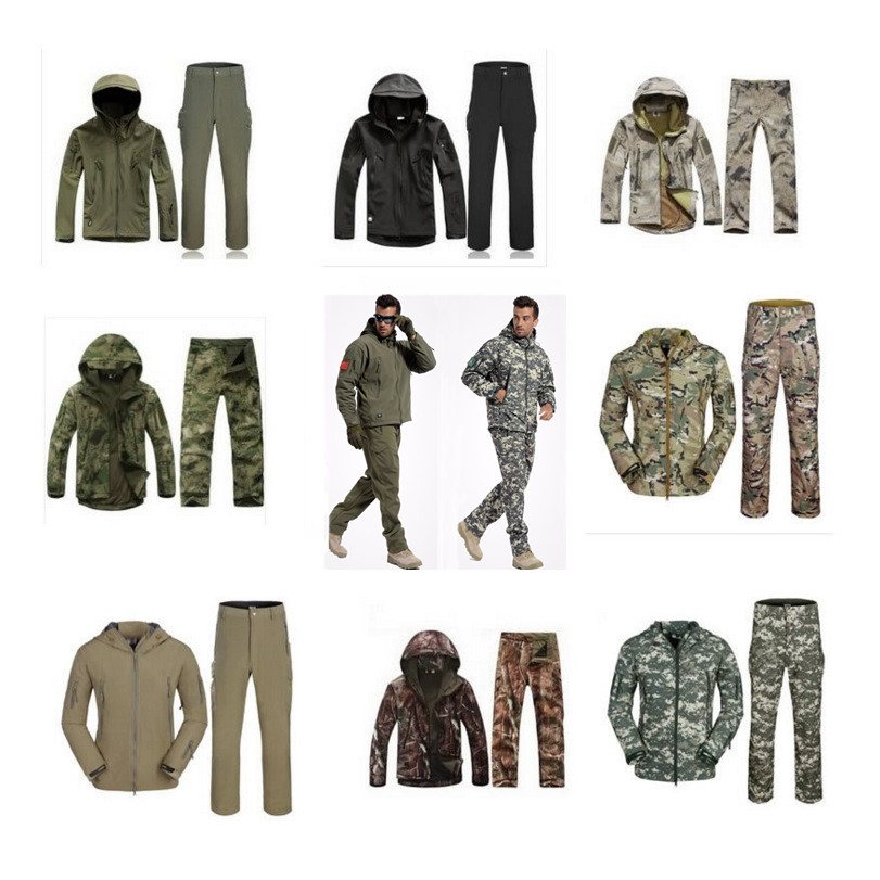 상어 피부 소프트 쉘 전술 재킷 바지 정장 남자 방수  - Windproof Jacket Softshell 리뷰 및 가격